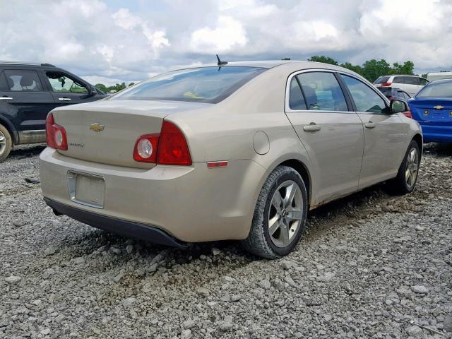 1G1ZC5EB7AF234679 - 2010 CHEVROLET MALIBU 1LT GOLD photo 4