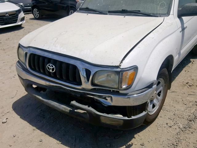 5TENL42N21Z774815 - 2001 TOYOTA TACOMA WHITE photo 9