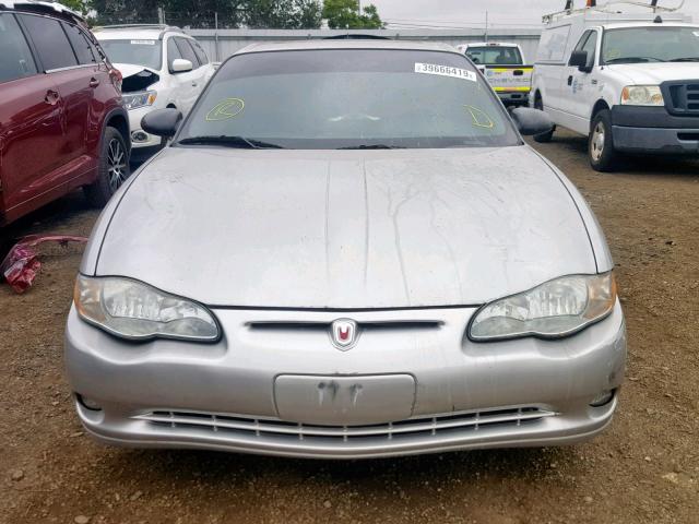 2G1WX12K559147429 - 2005 CHEVROLET MONTE CARL SILVER photo 9