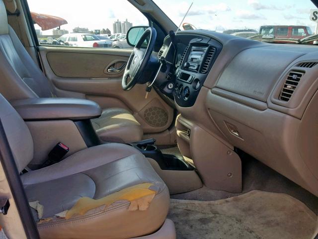 4F2CU091X1KM36289 - 2001 MAZDA TRIBUTE LX BEIGE photo 5