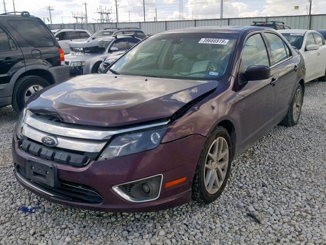 3FAHP0JA4CR413801 - 2012 FORD FUSION SEL BURGUNDY photo 2