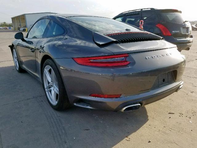 WP0AA2A93HS106209 - 2017 PORSCHE 911 CARRER GRAY photo 3