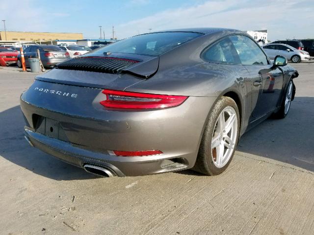 WP0AA2A93HS106209 - 2017 PORSCHE 911 CARRER GRAY photo 4