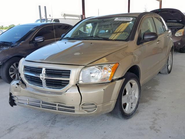 1B3HB48A19D168996 - 2009 DODGE CALIBER SX GOLD photo 2