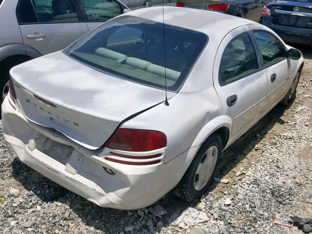 1B3EL36X24N312995 - 2004 DODGE STRATUS SE WHITE photo 4