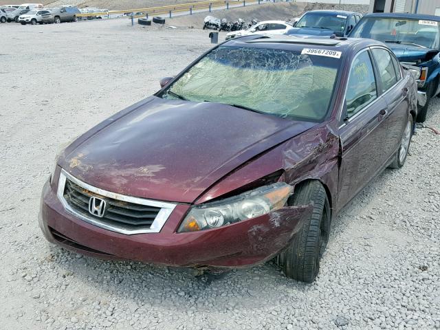 1HGCP26808A117084 - 2008 HONDA ACCORD EXL MAROON photo 2