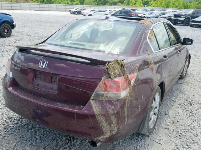 1HGCP26808A117084 - 2008 HONDA ACCORD EXL MAROON photo 4