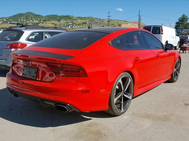 WUAW2AFC9EN903031 - 2014 AUDI RS7 RED photo 4