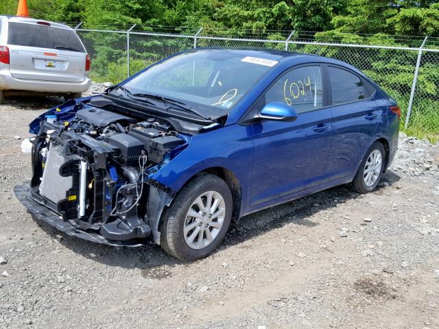 3KPC24A35KE055903 - 2019 HYUNDAI ACCENT SE BLUE photo 2