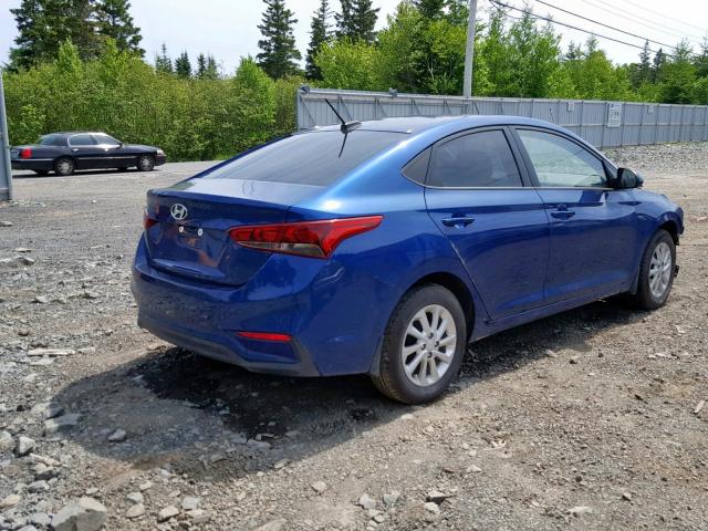 3KPC24A35KE055903 - 2019 HYUNDAI ACCENT SE BLUE photo 4