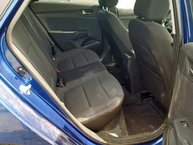 3KPC24A35KE055903 - 2019 HYUNDAI ACCENT SE BLUE photo 6