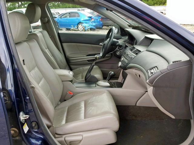 1HGCP2F88AA087550 - 2010 HONDA ACCORD EXL BLUE photo 5