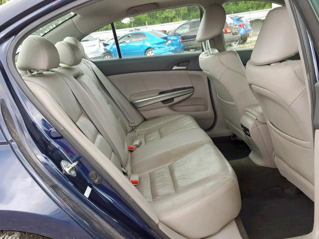 1HGCP2F88AA087550 - 2010 HONDA ACCORD EXL BLUE photo 6