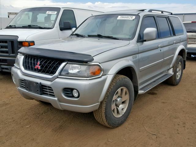 JA4MT41R11P016112 - 2001 MITSUBISHI MONTERO SP SILVER photo 2