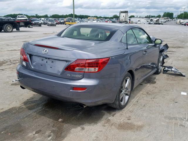 JTHFE2C23C2507177 - 2012 LEXUS IS 350 GRAY photo 4