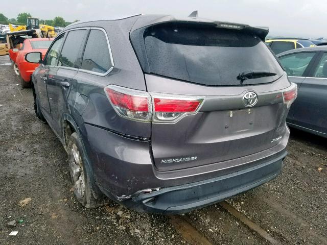 5TDJKRFH9FS092022 - 2015 TOYOTA HIGHLANDER GRAY photo 3