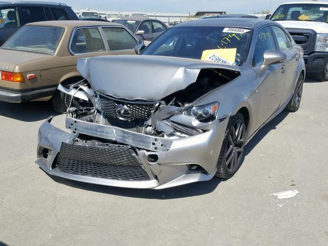 JTHBF1D21F5078841 - 2015 LEXUS IS 250 GRAY photo 2