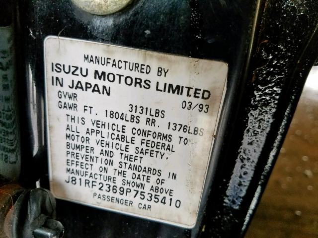 J81RF2369P7535410 - 1993 GEO STORM 黑色 照片 10