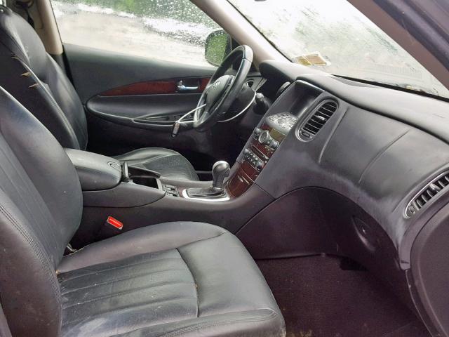 JNKAJ09F58M357931 - 2008 INFINITI EX35 BASE GRAY photo 5