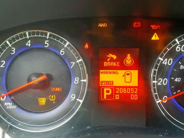 JNKAJ09F58M357931 - 2008 INFINITI EX35 BASE GRAY photo 8