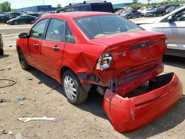 1FAFP34N27W119968 - 2007 FORD FOCUS ZX4 BURGUNDY photo 3