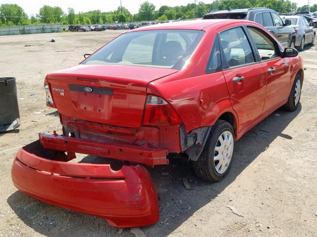 1FAFP34N27W119968 - 2007 FORD FOCUS ZX4 BURGUNDY photo 4