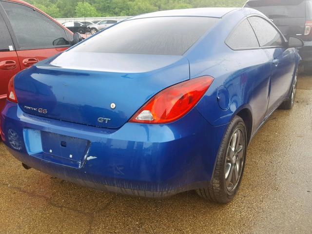 1G2ZH18N974112339 - 2007 PONTIAC G6 GT BLUE photo 4