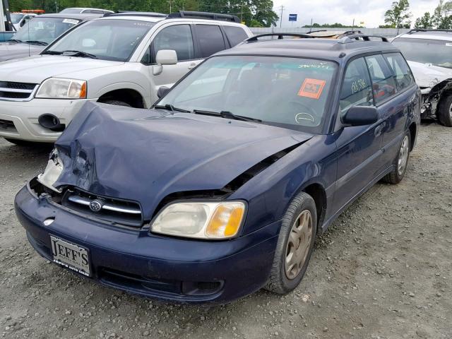 4S3BH635226305317 - 2002 SUBARU LEGACY L BLUE photo 2