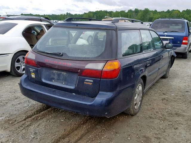 4S3BH635226305317 - 2002 SUBARU LEGACY L BLUE photo 4