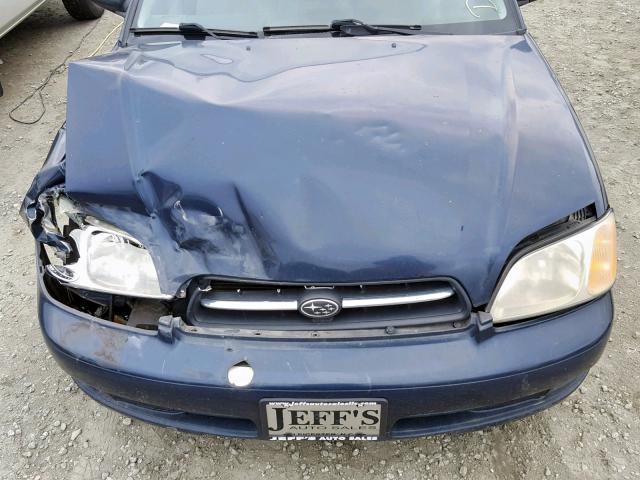 4S3BH635226305317 - 2002 SUBARU LEGACY L BLUE photo 7