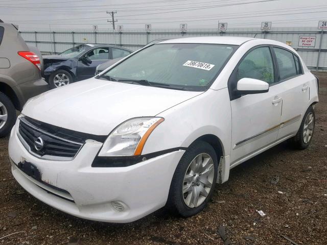 3N1AB6APXCL669092 - 2012 NISSAN SENTRA 2.0 WHITE photo 2