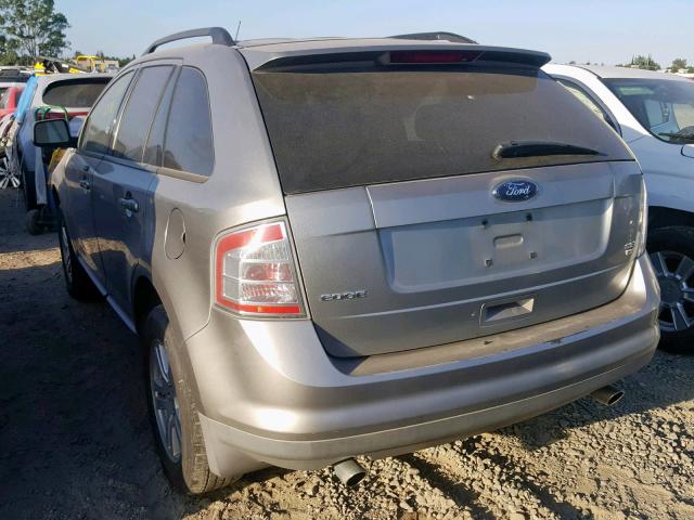 2FMDK48C88BA51611 - 2008 FORD EDGE SEL GRAY photo 3