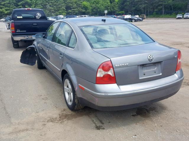 WVWRH63BX4P149867 - 2004 VOLKSWAGEN PASSAT GLX SILVER photo 3