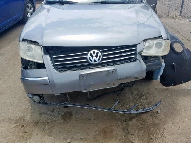 WVWRH63BX4P149867 - 2004 VOLKSWAGEN PASSAT GLX SILVER photo 9