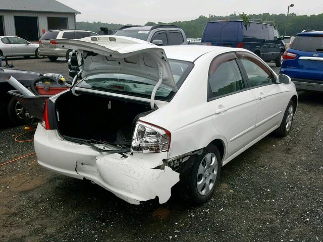 KNAFE122885580187 - 2008 KIA SPECTRA EX WHITE photo 4