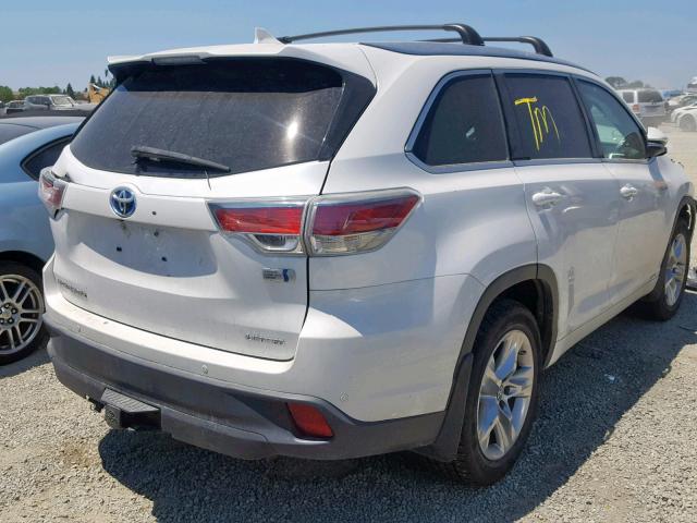 5TDDCRFH4GS018079 - 2016 TOYOTA HIGHLANDER WHITE photo 4