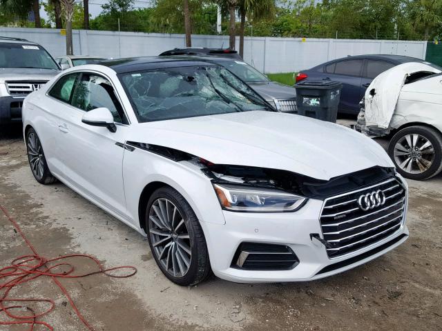 WAUPNAF56JA101772 - 2018 AUDI A5 PREMIUM WHITE photo 1