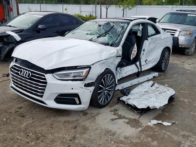 WAUPNAF56JA101772 - 2018 AUDI A5 PREMIUM WHITE photo 2