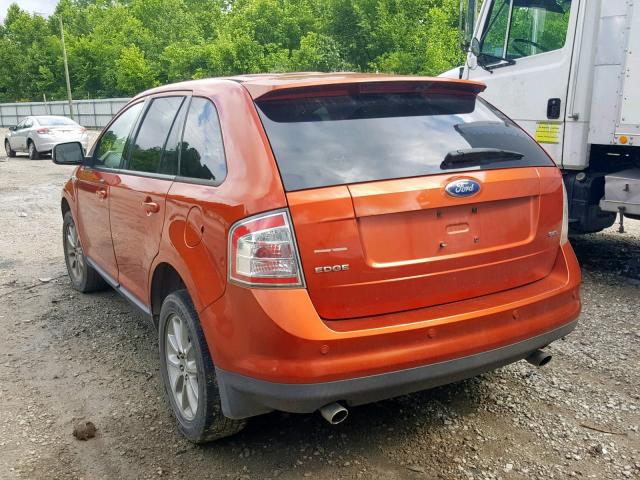 2FMDK38CX7BB61990 - 2007 FORD EDGE SEL ORANGE photo 3