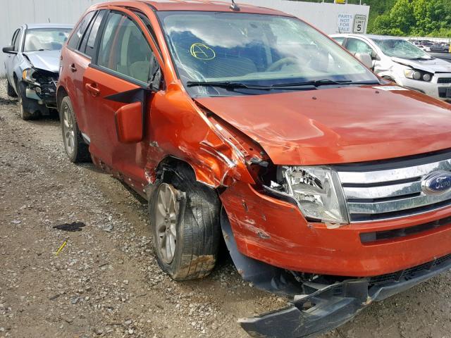 2FMDK38CX7BB61990 - 2007 FORD EDGE SEL ORANGE photo 9