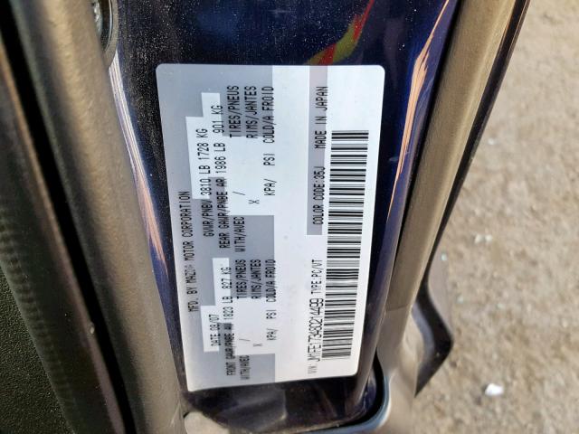 JM1FE173480214499 - 2008 MAZDA RX8 BLUE photo 10