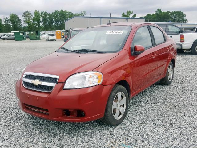 KL1TD5DE1AB119578 - 2010 CHEVROLET AVEO LS RED photo 2