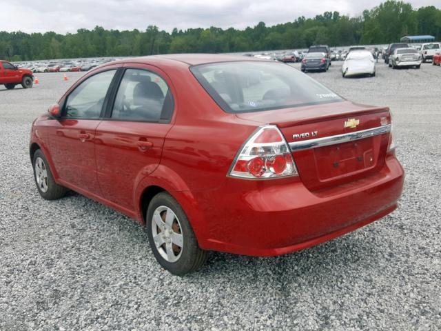 KL1TD5DE1AB119578 - 2010 CHEVROLET AVEO LS RED photo 3