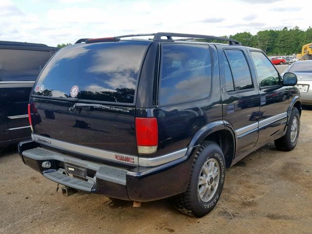 1GKDT13W5W2569992 - 1998 GMC JIMMY BLACK photo 4