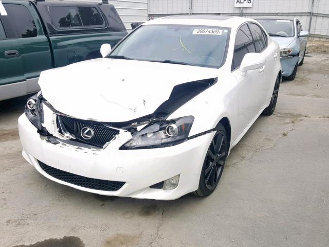 JTHBK262X85081271 - 2008 LEXUS IS 250 WHITE photo 2