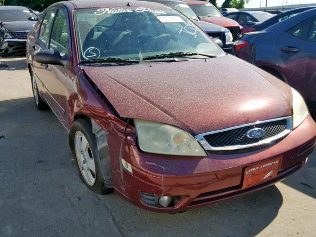 1FAHP34N16W204971 - 2006 FORD FOCUS ZX4 BURGUNDY photo 1