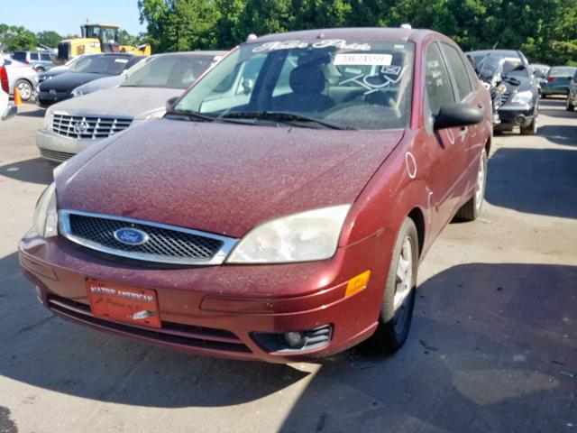 1FAHP34N16W204971 - 2006 FORD FOCUS ZX4 BURGUNDY photo 2