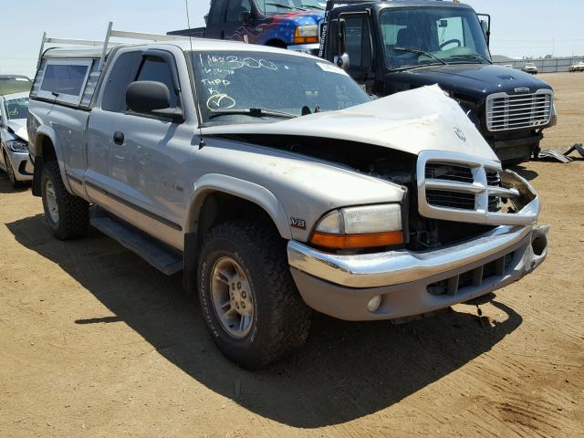 1B7GG22N1YS530458 - 2000 DODGE DAKOTA SILVER photo 1