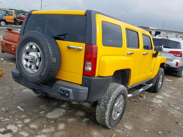 5GTDN13E078125732 - 2007 HUMMER H3 YELLOW photo 4