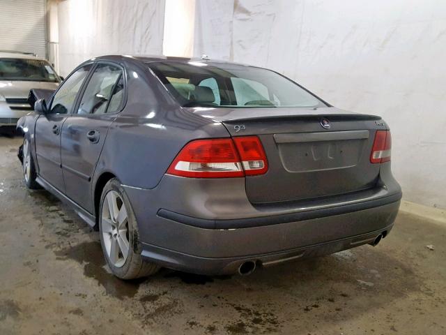 YS3FH41U561031039 - 2006 SAAB 9-3 AERO GRAY photo 3